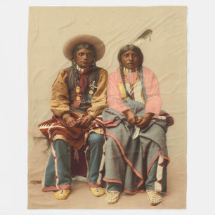 INDIAN COUPLE Fleece Blankets
