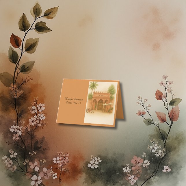 Indian Courtyard Destination wedding guest card (Creator Uploaded)