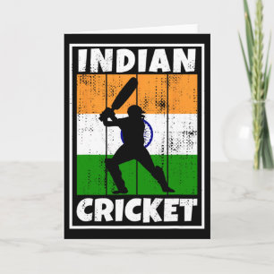 Indian Cricket Fan Flag Of India Cricket  Card