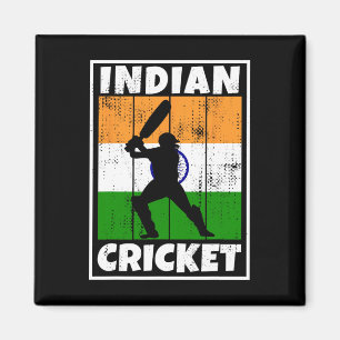 Indian Cricket Fan Flag Of India Cricket  Magnet