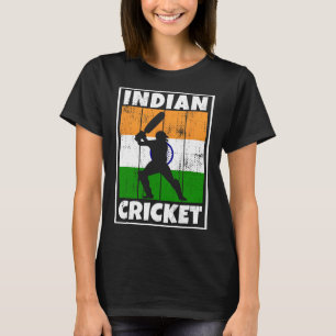 Indian Cricket Fan Flag Of India Cricket T-Shirt