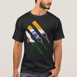 Indian Cricket Indian Flag for a Cricket Player Cr T-Shirt