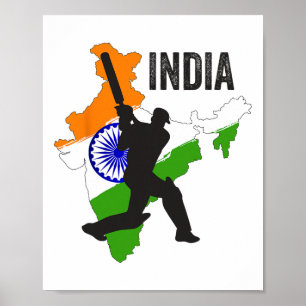 Indian Cricket Jersey India Cricket Team Lover Sup Poster