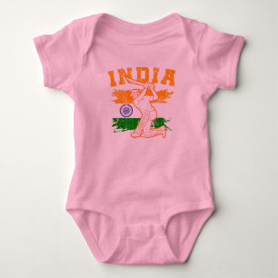 Indian Cricket Player Baby Bodysuit
