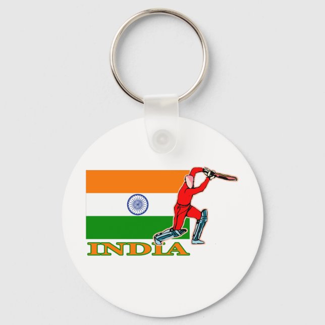 Indian Cricket Player Key Ring (Front)