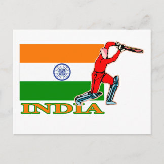 Indian Cricket Player Postcard