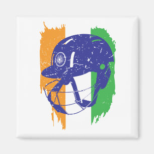 Indian Cricket Team Helmet T-Shirt Fans Jersey Magnet