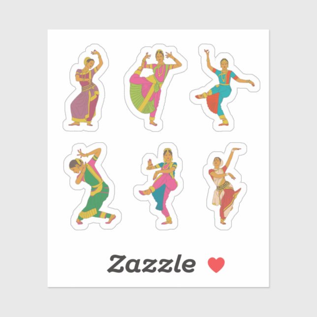 Indian Dancing Stickers (Sheet)