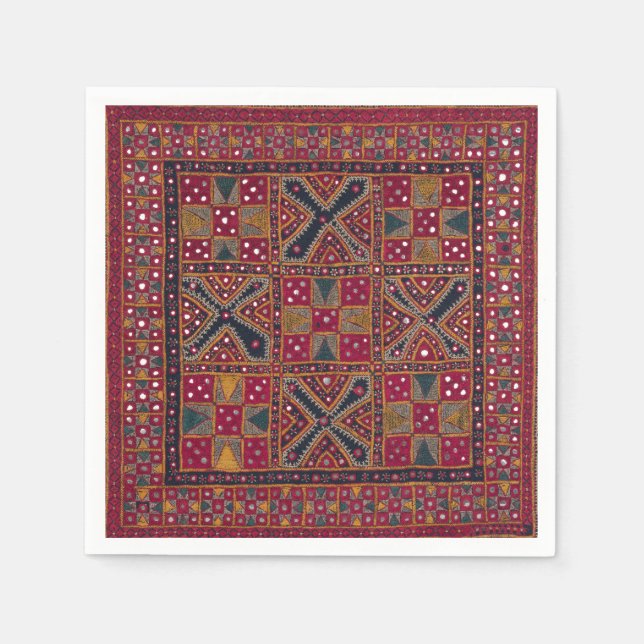 Indian Decorative Art Print Napkin (Front)