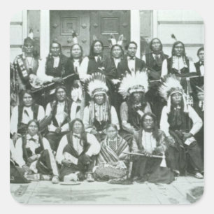 Indian delegation of Sioux leaders in Washington D Square Sticker