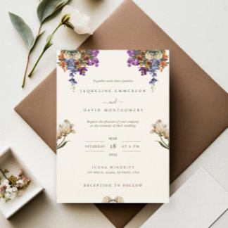 Indian Desi Wildflower Wedding Invitation
