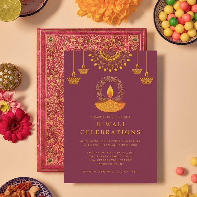 Indian Diwali Festival of Lights Celebration  Invitation (Creator Uploaded)