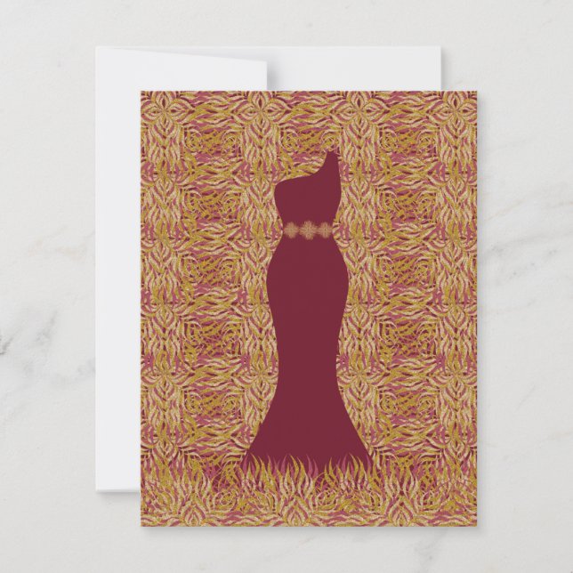 Indian elegant floral gold invitation (Front)