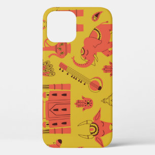 Indian Elements, Hand Drawn Vintage. iPhone 12 Case