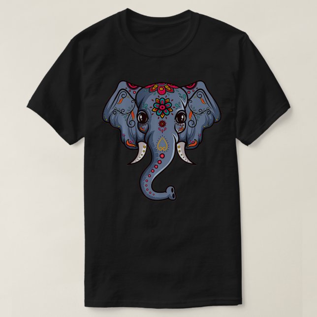 Indian Elephant Asian Elephant  T-Shirt (Design Front)