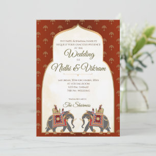 Indian Elephant invitations & Hindu wedding cards
