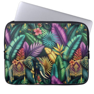 Indian Elephant Jungle Dreams Seamless Surface Laptop Sleeve