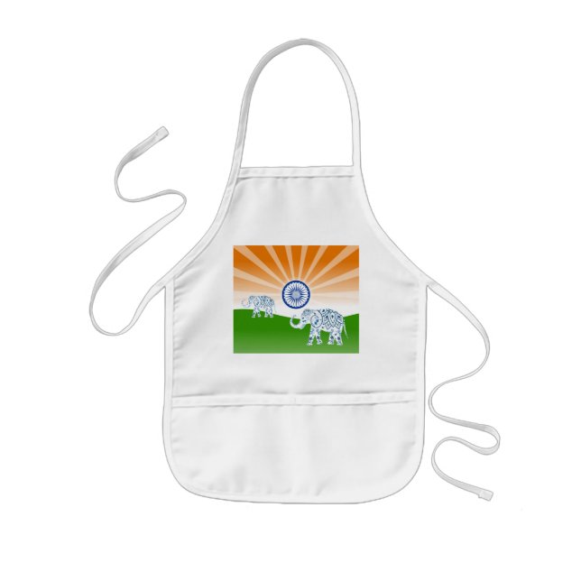 Indian elephant kids apron (Front)