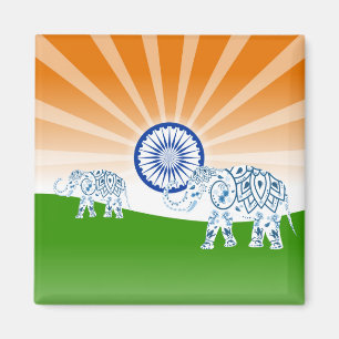 Indian elephant magnet