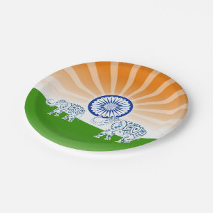 Indian elephant paper plate