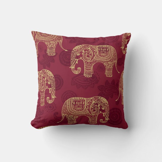 Indian Elephant Pillow (Front)