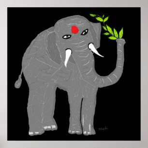 Indian Elephant Poster