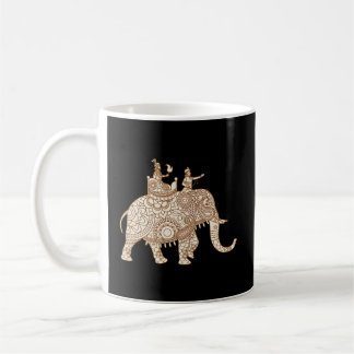 Indian Elephant Style Elephant Rider Paisley Coffee Mug