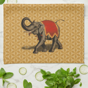 Indian Elephant w/Red Cloth