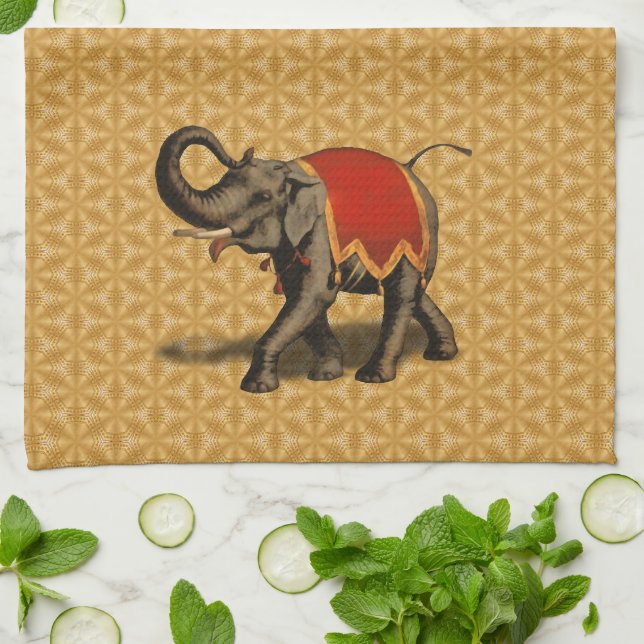 Indian Elephant w/Red Cloth (Folded)