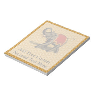 Indian Elephant w/Red Cloth Notepad