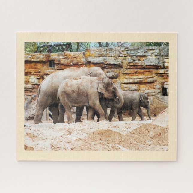 Indian elephants jigsaw puzzle (Horizontal)