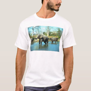 Indian Elephants mud bathing T-Shirt