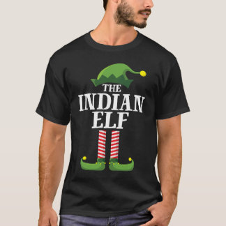 Indian Elf Matching Family Group Christmas Party P T-Shirt