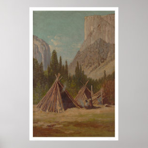 Indian Encampment in Yosemite Valley (1189) Poster