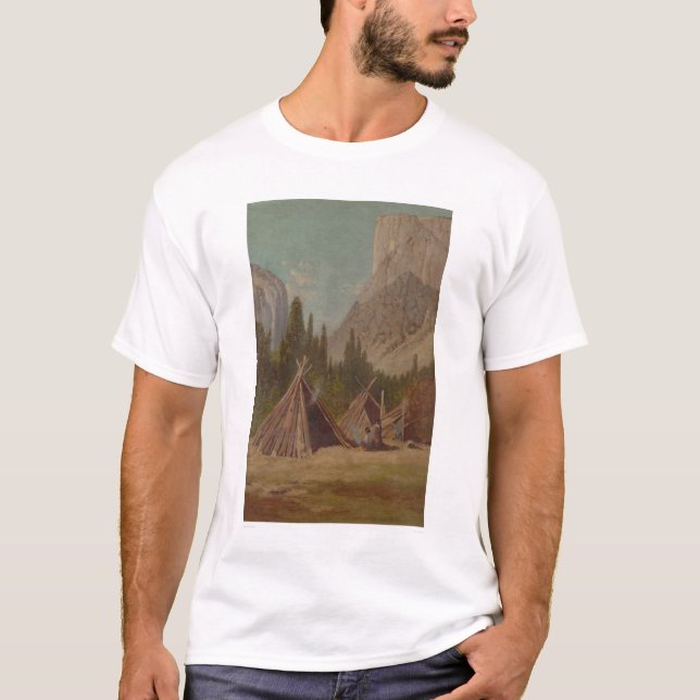 Indian Encampment in Yosemite Valley (1189) T-Shirt (Front)
