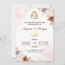 Indian Engagement Invitation Card