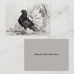 Indian Fantail Pigeon Eyeliner Hen Business Card