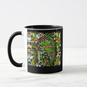 Indian Feather Headdress Western Native American Mug