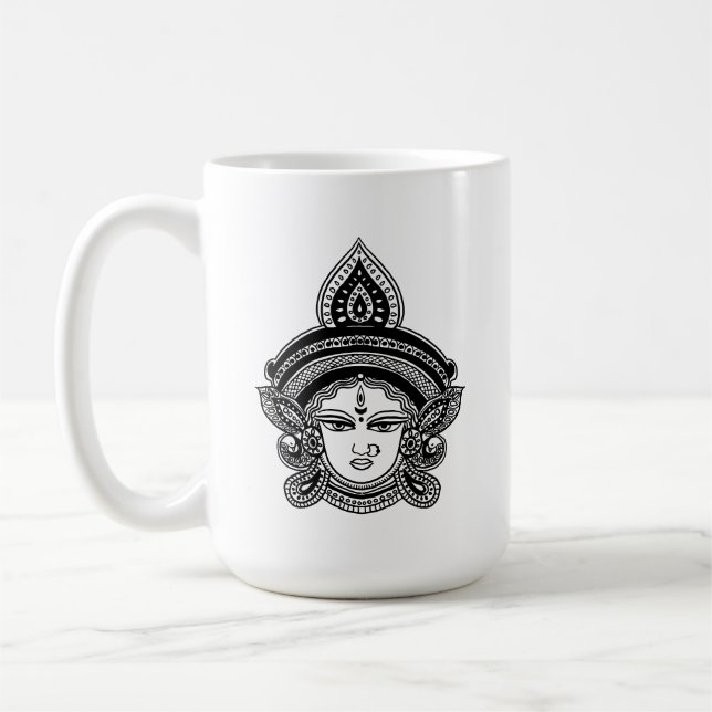 Indian Festival Durga Maa Hindu God Coffee Mug (Left)