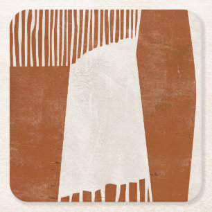 Indian Field I Square Paper Coaster