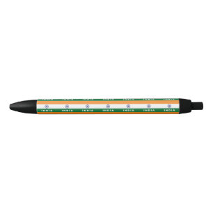 Indian Flag Black Ink Pen
