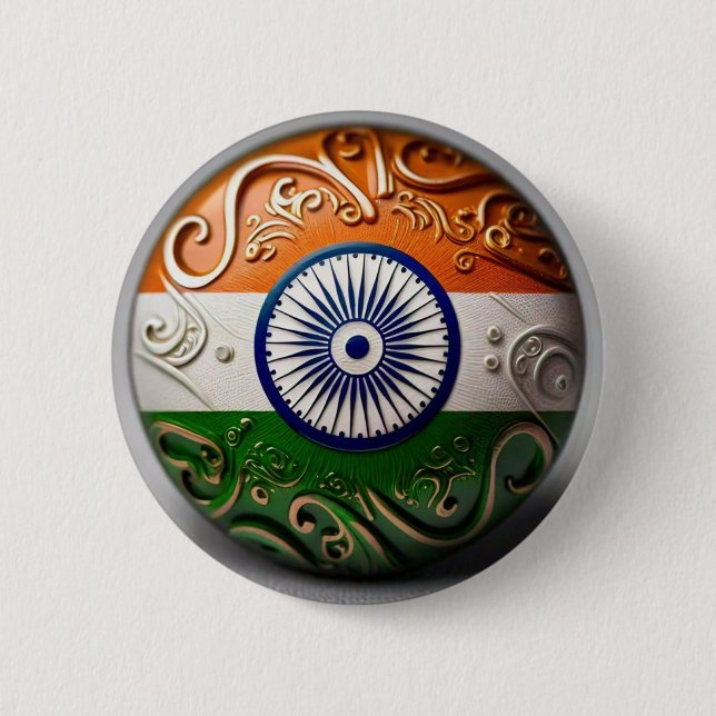 Indian Flag Button (Front)