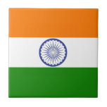 Indian Flag Ceramic Tile<br><div class="desc">I like flags of the world with all the different designs and colours!  Feel free to customise this to meet your needs.  Thanks for visiting and have a wonderful day!</div>