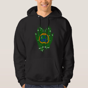 Indian Flag Colour Henna Hands Bohemian Graphic Hoodie