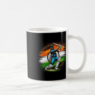 Indian Flag Cricket Lover Fan India Pride Men Wome Coffee Mug
