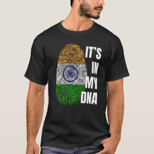 Indian Flag Dna Fingerprint India T-Shirt
