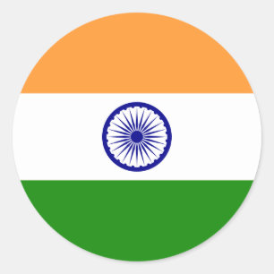 Indian Flag, Flag of India Classic Round Sticker