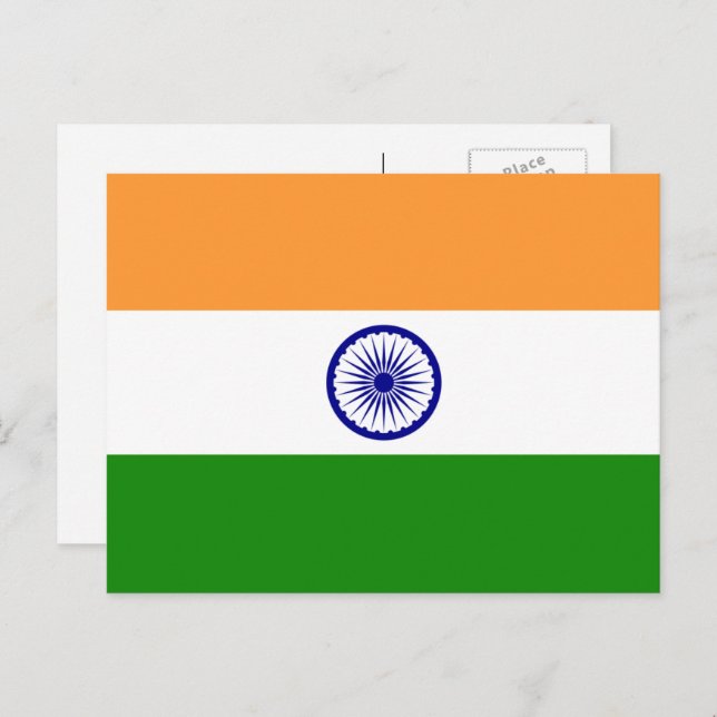 Indian Flag, Flag of India Postcard (Front/Back)