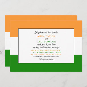 Indian Flag, Flag of India Wedding Invitation