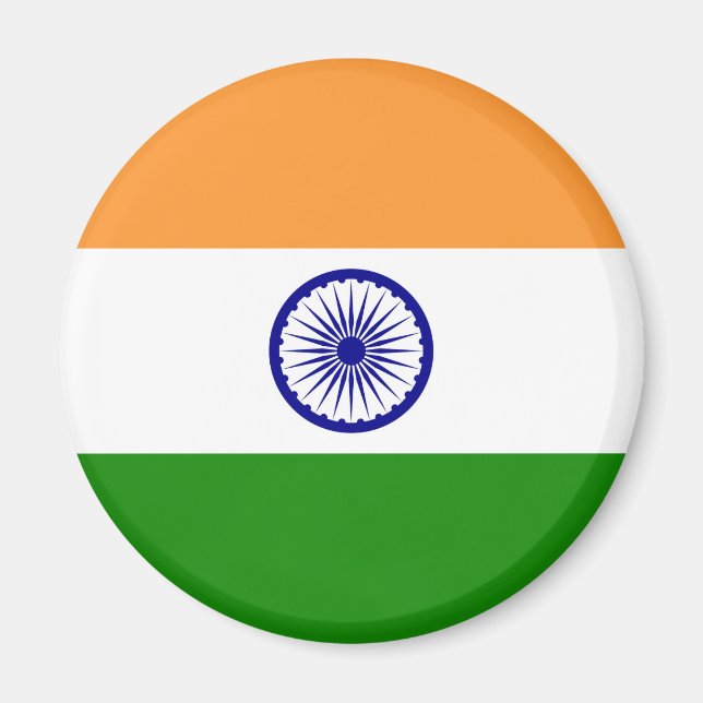 Indian Flag - High Quality Image Magnet (Front)